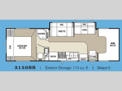 Floorplan - 2008 Coachmen RV Freelander 3150SS