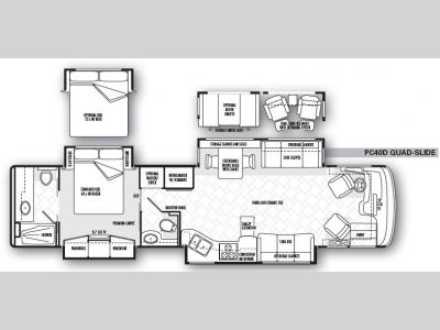 Floorplan - 2008 National RV Pacifica PC40D