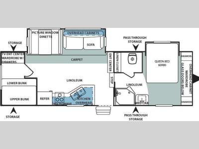 Floorplan - 2008 Forest River RV Sierra 295BHBS