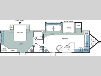 Floorplan - 2008 Forest River RV Sierra 321FKD
