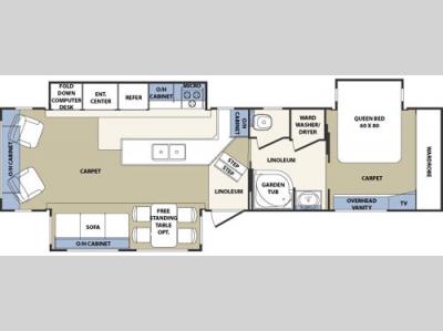 Floorplan - 2004 Forest River RV Cardinal 34 RLT