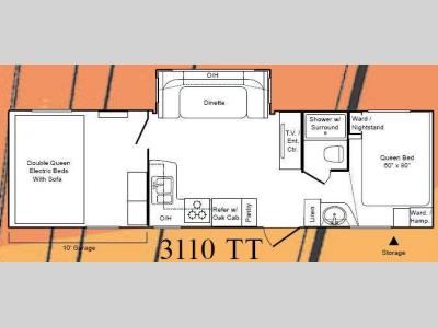 Floorplan - 2008 Keystone RV Raptor 3110TT