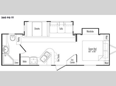 Floorplan - 2008 Thor California Jazz 260 FQ TT