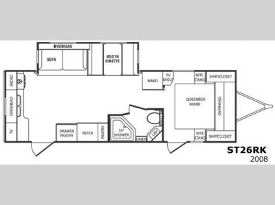 Floorplan - 2008 CrossRoads RV Sunset Trail ST26RK