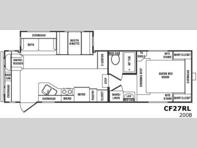 Floorplan - 2008 CrossRoads RV Cruiser CF27RL