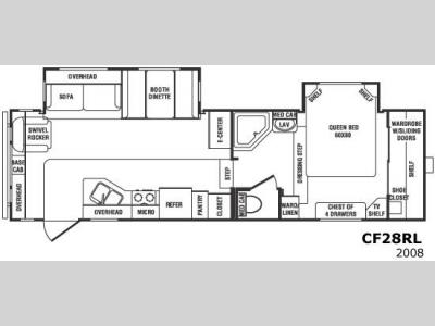 Floorplan - 2008 CrossRoads RV Cruiser CF28RL