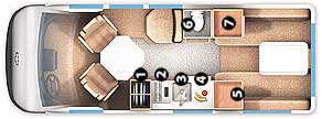 Floorplan - 2008 Roadtrek - 190 Popular 190-Popular