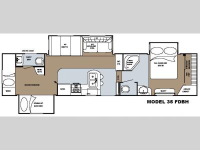 Floorplan - 2008 Gulf Stream RV Canyon Trail Sedona Edition 35 FDBH