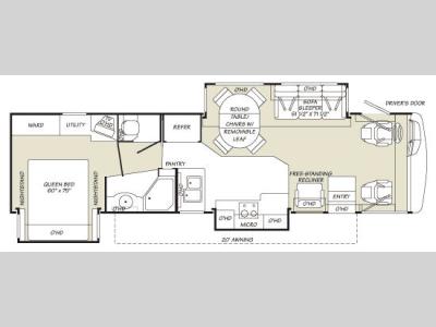 Floorplan - 2008 Fleetwood RV Pace Arrow 35A