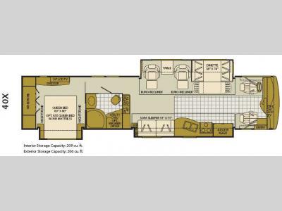 Floorplan - 2008 Fleetwood RV Excursion 40X