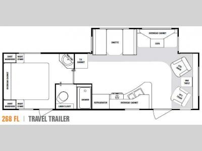 Floorplan - 2008 SunnyBrook Sunset Creek 268FL