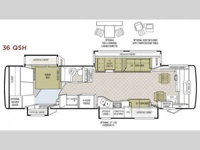 Floorplan - 2008 Tiffin Motorhomes Phaeton 36 QSH