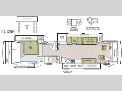 Floorplan - 2008 Tiffin Motorhomes Phaeton 42 QRH
