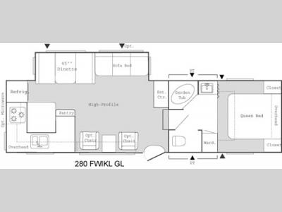 Floorplan - 2004 Keystone RV Springdale 280FWKLGL