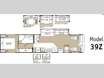 Floorplan - 2003 Fleetwood RV Bounder Diesel 39Z