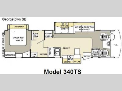 Floorplan - 2007 Forest River RV Georgetown SE 340TS