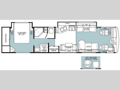 Floorplan - 2002 Fleetwood RV Discovery 38D