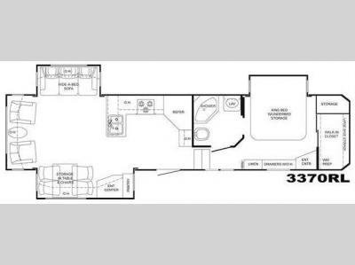 Floorplan - 2009 Heartland Bighorn 3370RL