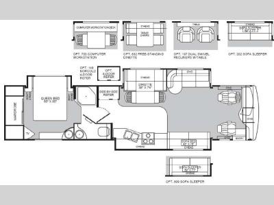 Floorplan - 2004 Fleetwood RV Discovery 39S