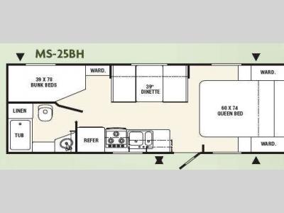 Floorplan - 2008 R-Vision Max Sport MS-25BH