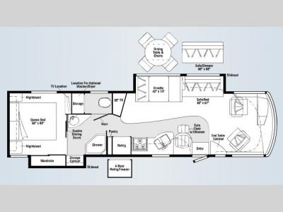 Floorplan - 2008 Winnebago Destination 37G