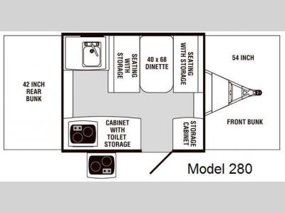 Floorplan - 2008 Palomino Pony 280