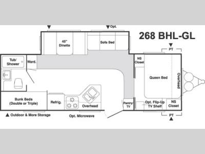 Floorplan - 2004 Keystone RV Springdale 268 BHL-GL