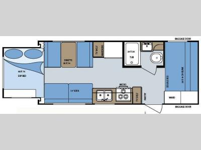 Floorplan - 2008 Gulf Stream RV Gulf Breeze 23TRS