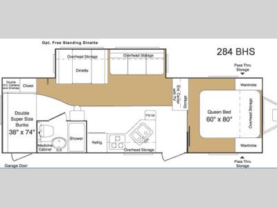 Floorplan - 2004 Keystone RV Laredo 284BH