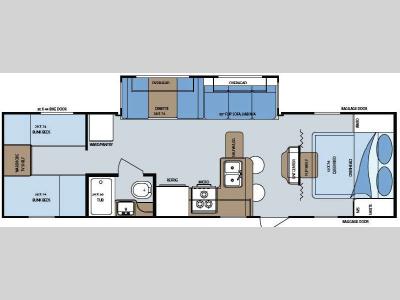 Floorplan - 2008 Gulf Stream RV StreamLite 29QBH
