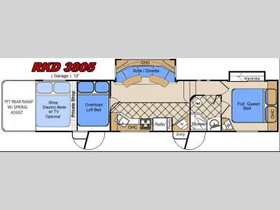 Floorplan - 2009 Warrior Mfg Weekend Warrior Full Throttle RKD 3805