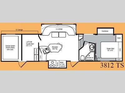 Floorplan - 2008 Keystone RV Raptor 3812TS
