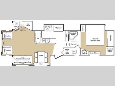 Floorplan - 2008 Keystone RV Big Sky 10th Anniversary Edition 340RLQ
