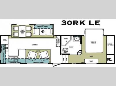 Floorplan - 2008 Forest River RV Cardinal LE 30RK