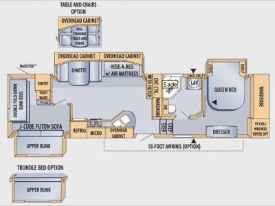 Floorplan - 2009 Jayco Eagle 345BHS
