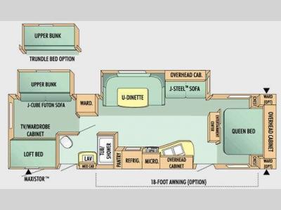 Floorplan - 2009 Jayco Jay Flight G2 32BHDS