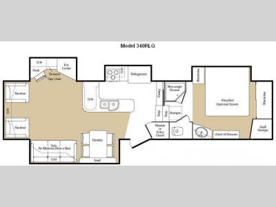Floorplan - 2009 Keystone RV Big Sky 10th Anniversary Edition 340RLQ