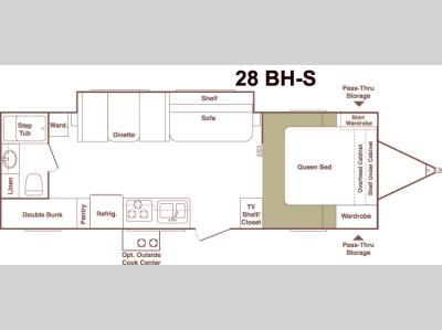 Floorplan - 2005 Keystone RV Outback 28BH-S