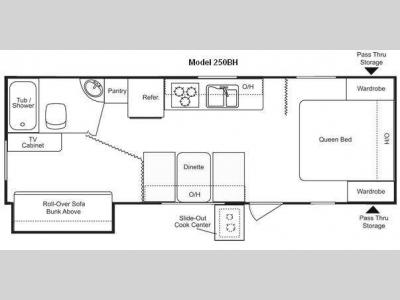 Floorplan - 2009 Keystone RV Passport 250BH