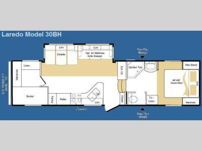 Floorplan - 2009 Keystone RV Laredo 30BH