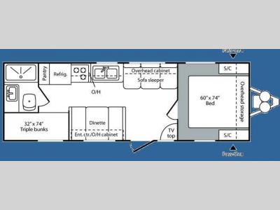 Floorplan - 2008 Keystone RV Hideout 27B