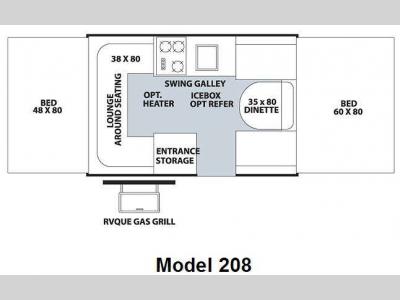 Floorplan - 2009 Forest River RV Flagstaff MAC/LTD Series 208