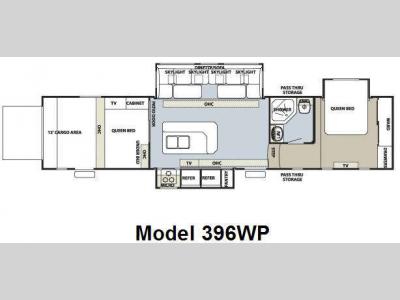 Floorplan - 2009 Forest River RV Cherokee Wolf Pack Sport 396WP