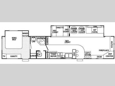 Floorplan - 2008 Forest River RV Cherokee 39L