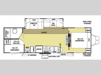 Floorplan - 2008 Forest River RV Salem LE 28DDSS