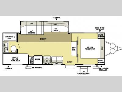 Floorplan - 2009 Forest River RV Wildwood LE 26TBSS