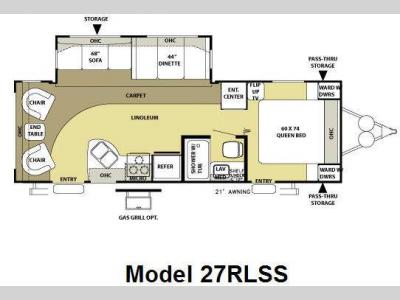 Floorplan - 2009 Forest River RV Wildwood LE 27RLSS
