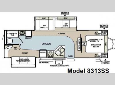 Floorplan - 2008 Forest River RV Rockwood Signature Ultra Lite 8313SS