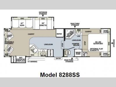 Floorplan - 2009 Forest River RV Rockwood Signature Ultra Lite 8288SS