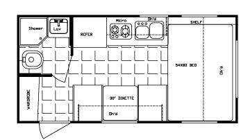 Floorplan - 2009 Gulf Stream RV Kingsport 183 Lite